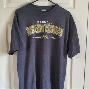 T Shirt Western Michigan Broncos Gray Size XL